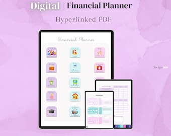 Hyperlinked Financial Planner: Daily Budget Tracker (Digital PDF)