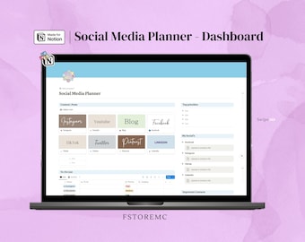 Notion Social Media Planner: Content Calendar, Video Tracker (PDF)