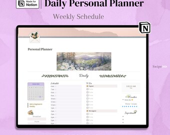 Notion Personal Planner Template: Daily, Monthly, Budget (PDF)