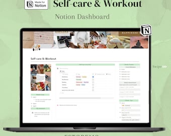 Self-Care & Workout Notion Dashboard Template (PDF)