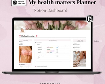 Notion Health Planner Dashboard: Self-Care Tracker (PDF)