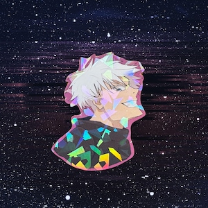 Jujutsu Kaisen Gojo Decal JJK Satoru Gojo Holographic Sticker Limitless Six Eyes