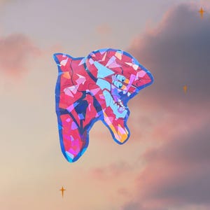 holographic anime sticker