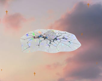 pegatina holográfica de anime