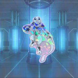 Pokemon Armored Mewtwo Sticker Holographic Manga Decal