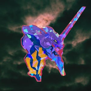 Neon Genesis Evangelion Sticker EVA 01 Decal Evangelion Robot Holographic Sticker Shinji