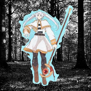 Frieren Beyond Journey's End Sticker Holographic Frieren the Slayer Anime Decal Sticker