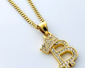 アクセサリー BoTT B Logo Necklace 18k plated Toogod 18K Gold Plated Letters Necklace B Necklace Pendant
