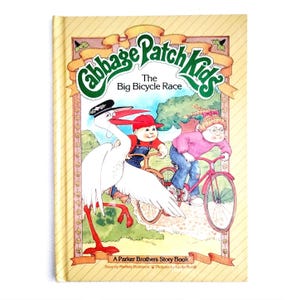 Cabbage Patch Kids The Big Bicycle Race 1984 Vintage Hardcover Childrens Book, Very Good Condition