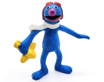 Sesame Street Grover Airplane Pilot PVC Figure Cake Topper Tara Toy