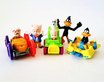 Looney Tunes Vintage Toy Lot of 5, Daffy Duck Porky Pig Taz