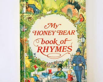 My Honey Bear Book of Rhymes Vintage Hardcover Childrens Book