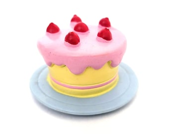 Dora the Explorer Swiper Pink Cake Decoration Strawberries Toy Accessory Replacement Part 2003