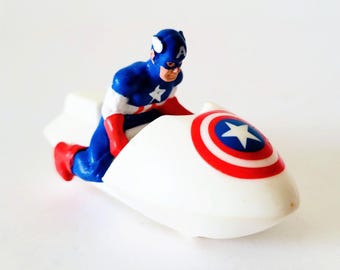 Captain America Marvel Superhero Vehicles Hardees Kids Meal Toy 1990
