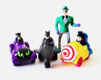 Batman Vintage McDonalds Happy Meal Toys, Set of 4