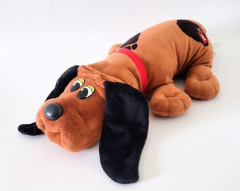Pound Puppies Brown Spotted Dog with Floppy Ears Large 17" Plush Toy Vintage Inspired