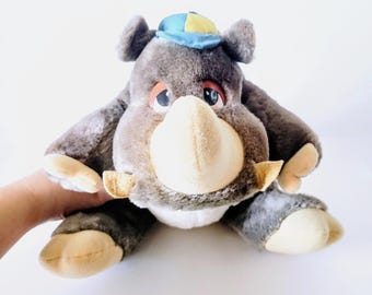 Wallace Berrie Cuddle Ups Sweeney the Rhino Vintage Plush Toy Stuffed Animal 1983