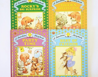 Vintage Sunshine Storybook Lot of 4 Hardcover Childrens Books 1980s