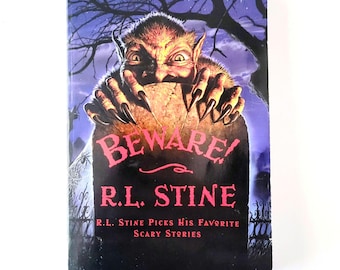 Beware RL Stine Picks His Favorite Scary Stories Vintage Paperback Book, Very Good Condition