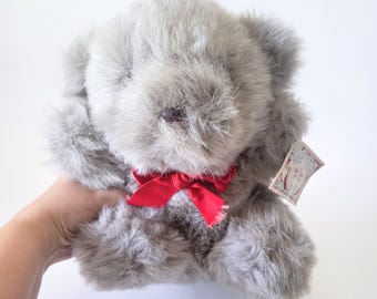 Bayberry Collection Gray Teddy Bear Plush Stuffed Animal 10"