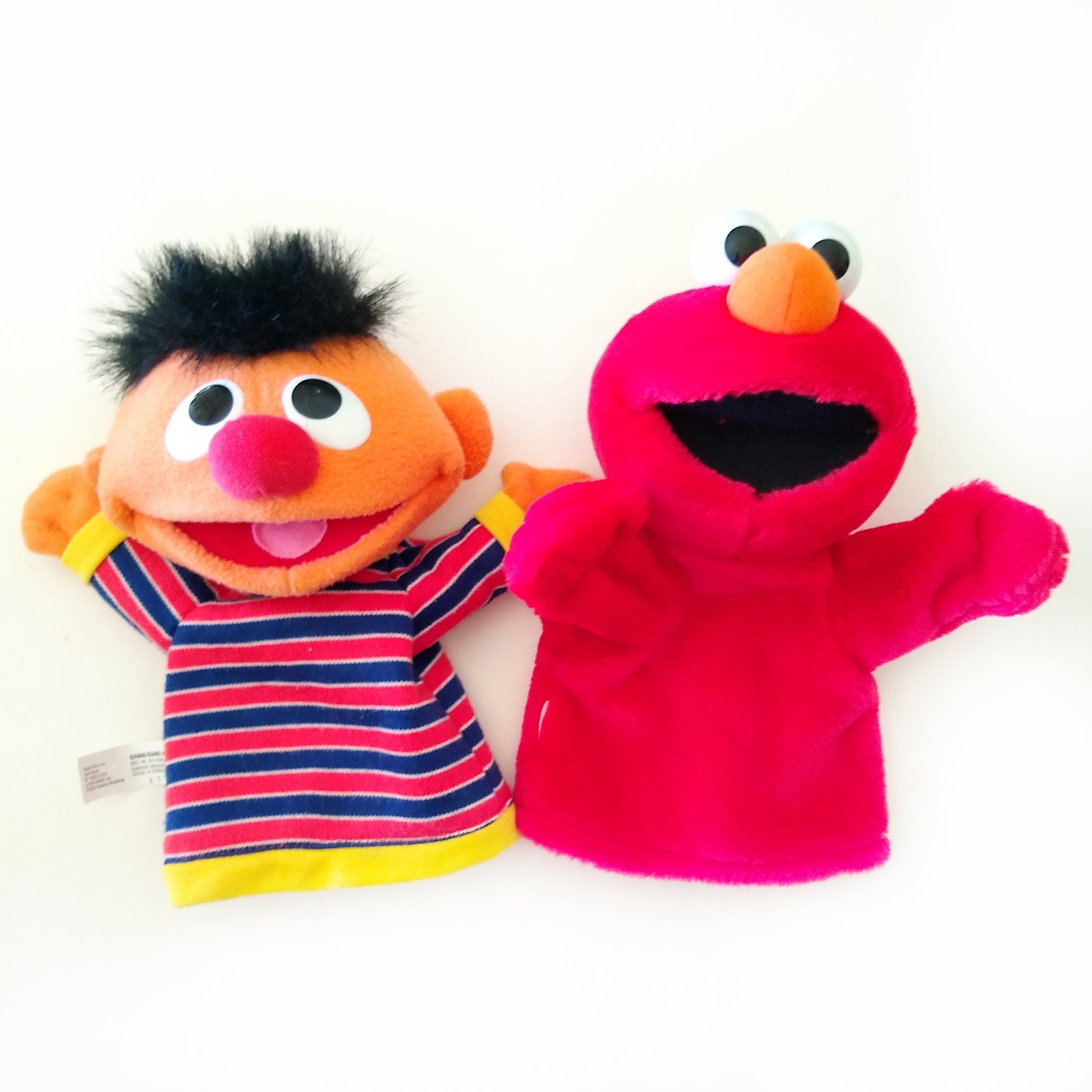 wat betreft Uitgang Schijn Sesame Street Ernie and Elmo Plush Hand Puppets - Etsy België
