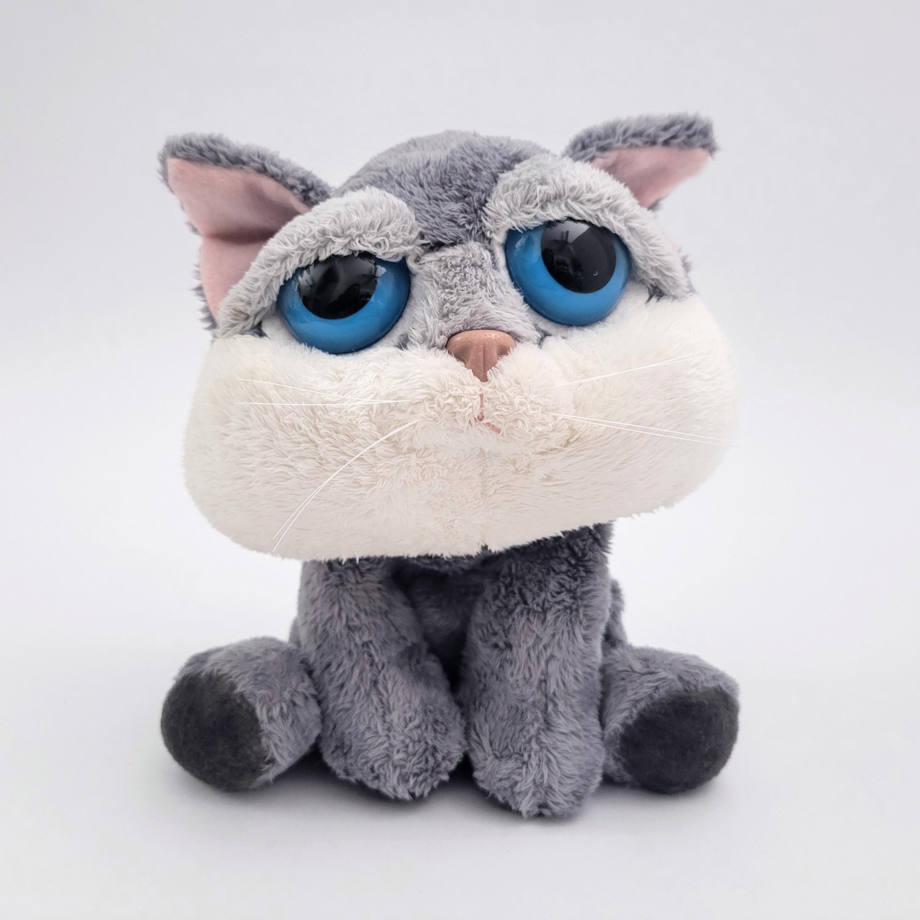 POP MART Biggie Eyes グレー フィギュア Russ Berrie Lil Peeper Smokey Gray Cat Big Eye Plush Toy Stuffed