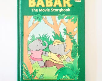Babar The Movie Storybook Vintage Hardcover Childrens Book 1989,  Good Condition