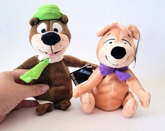 Yogi Bear and Boo Boo Bean Bag Plush Toys, Warner Bros Studio Store, Tags Attached