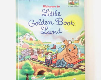 Welcome to Little Golden Book Land Vintage Hardcover Childrens Book 1989, Good Condition
