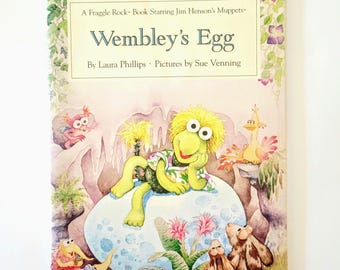 Fraggle Rock Wembley's Egg Vintage Softcover Childrens Book 1985, Very Good Condition