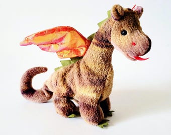 TY Beanie Babies Scorch the Dragon 7" Plush Toy 1998