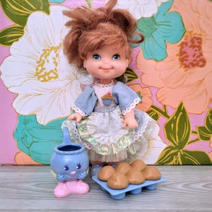 Cherry Merry Muffin Betty Berry Doll with Lil Dip Ladle and Muffin Tray Vintage Toy 1980s 80s