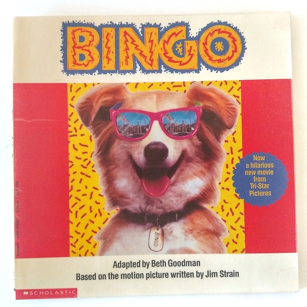 Bingo Movie Adaptation by Beth Goodman 1991 Vintage Childrens Book, 1990s Movie Film Nostalgia