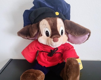 An American Tail Fievel Mousekewitz Large Plush Toy with Original Tags Vintage 1980s
