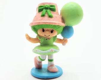 Strawberry Shortcake Lime Chiffon with Balloons Mini PVC Figure Toy 1980s 80s
