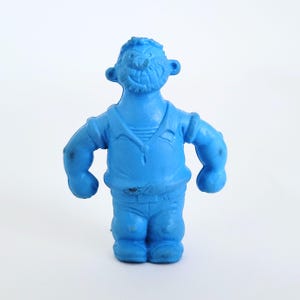 Popeye Bluto Blue Rubber Eraser Figure Vintage 1981 80s