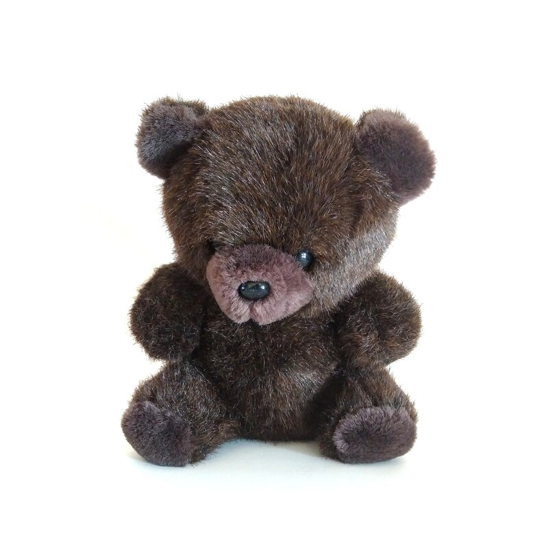 Adopt a Teddy Bear Vintage Dark Brown Teddy Bear 10 Inches Etsy