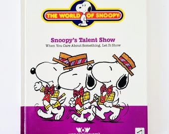 Snoopy's Talent Show World of Snoopy Vintage Hardcover Childrens Book
