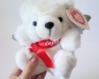Valentine's Cupid White Teddy Bear Plush with Tag