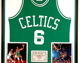 Bill Russell # 6 Boston Celtics Glass Basketball Display Case Free Shipping UV 