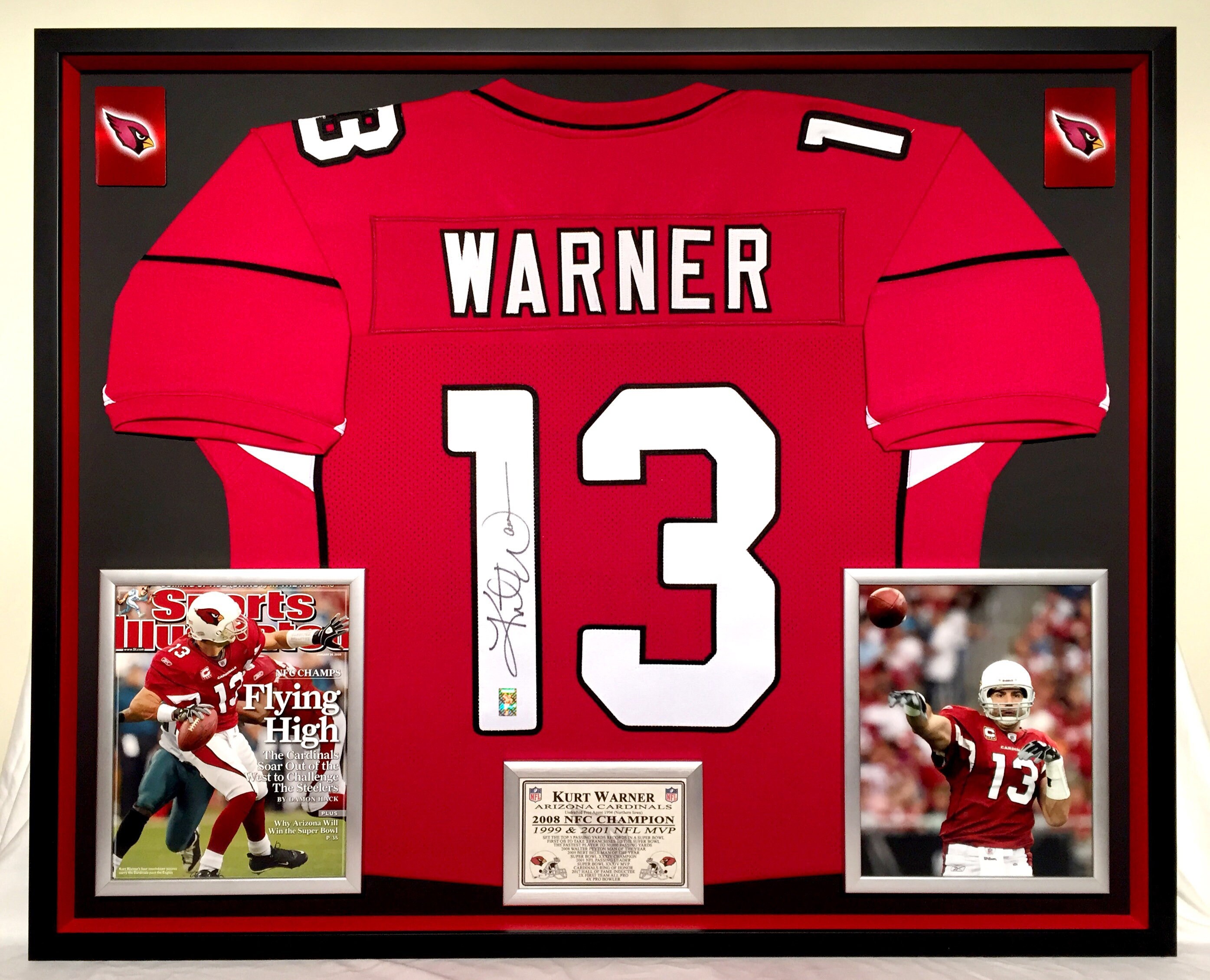 Premium Framed Kurt Warner Autographed / Signed Cardinals - Etsy Nederland