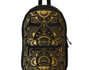 black and gold backpacks for school