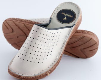 Orthopedic Leather Clogs - Naturfeet Slip-On Mules, Made In Poland