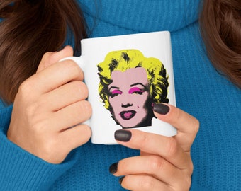 Andy Warhol Inspired Marilyn Monroe Glossy Ceramic Mug – 11 oz