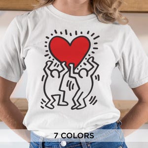 Keith Haring Inspired 'Love' Graphic Tee for Women – Iconic Art T-Shirt