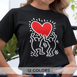 90s Keith Haring Tee - Etsy