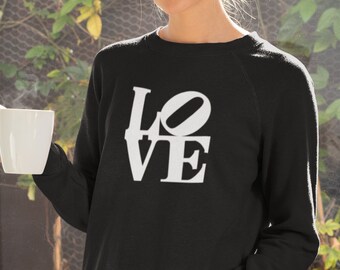 Robert Indiana Love Unisex Sweatshirt, Valentine's Day Shirt for Men & Women, Valentine's Day Holiday Shirt, Valentine's Day Gift Shirt