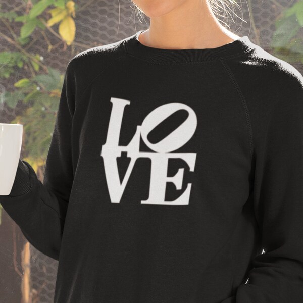 Robert Indiana Inspired 'LOVE' Unisex Sweatshirt – Iconic Art Graphic Pullover