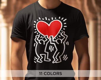Keith Haring 'Love' Graphic Tee for Men – Iconic Pop Art T-Shirt