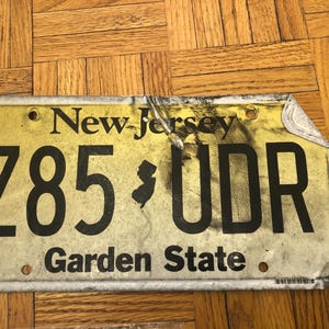 New Jersey State License Plate